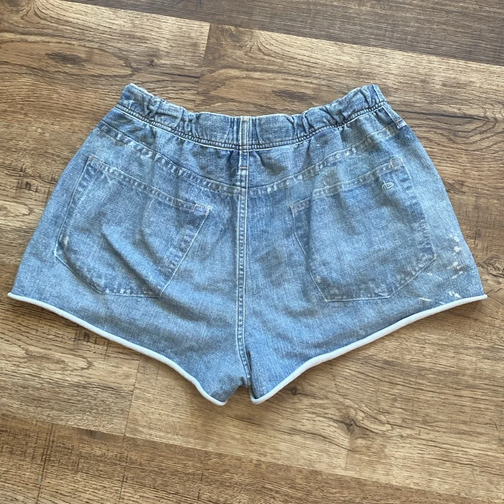 rag & bone Light Blue Distressed Denim Jean Shorts